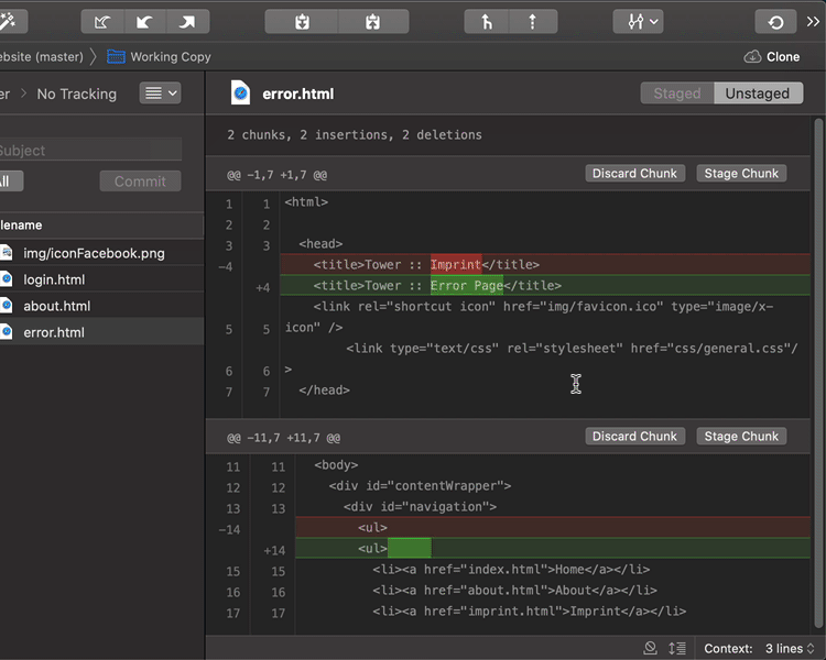 Git Tower diff viewer